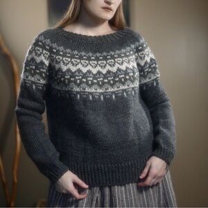 Gray Patterned Sweater